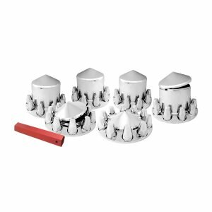 Cone Caps Chrome Plastic Complete Axle Cover Set