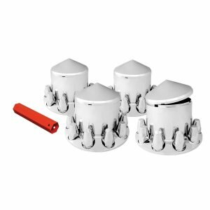 Cone Caps Chrome Plastic Rear Axle Cover Set