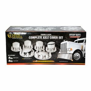 Round Caps Chrome Plastic Complete Axle Cover Set