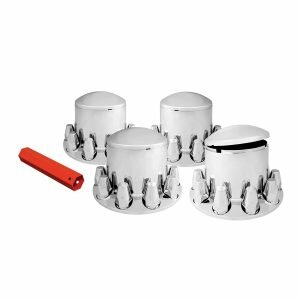 Round Caps CHROME PLASTIC REAR AXLE COVER SET