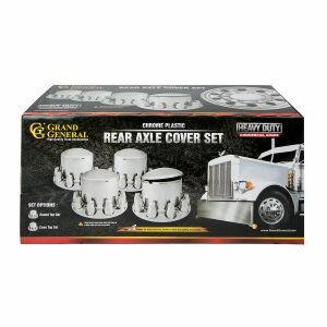 Cone Caps Chrome Plastic Rear Axle Cover Set