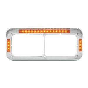 LED Dual Rectangular Headlight Cover 1