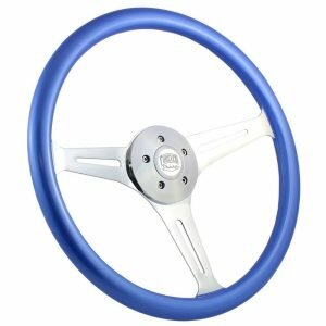18 Chrome Empire Painted Steering Wheel Frosted Blue