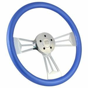 18 Chrome Valor Painted Steering Wheel Frosted Blue