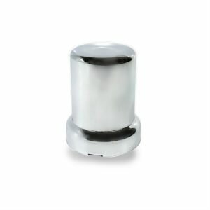 Lug Nut Cover 33mm Round w/ Flange (Chrome Plastic)