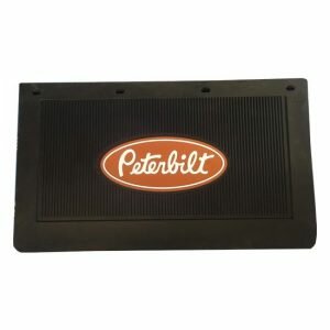 Black Rubber Mud Flap (Peterbilt Logo) 14" x 24"