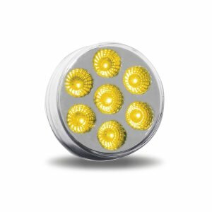 2" Dual Revolution Amber Marker to Blue Auxiliary Round LED Light