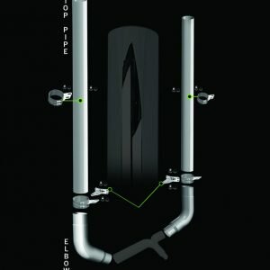 RoadWorks 6 Inch Peterbilt Exhaust Kit with OE Style Elbows