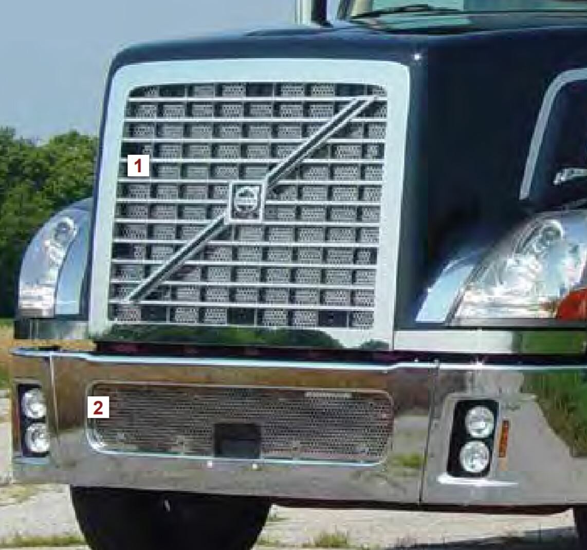 Punch Bumper Screen with Small 1/4" Circles - Volvo VT